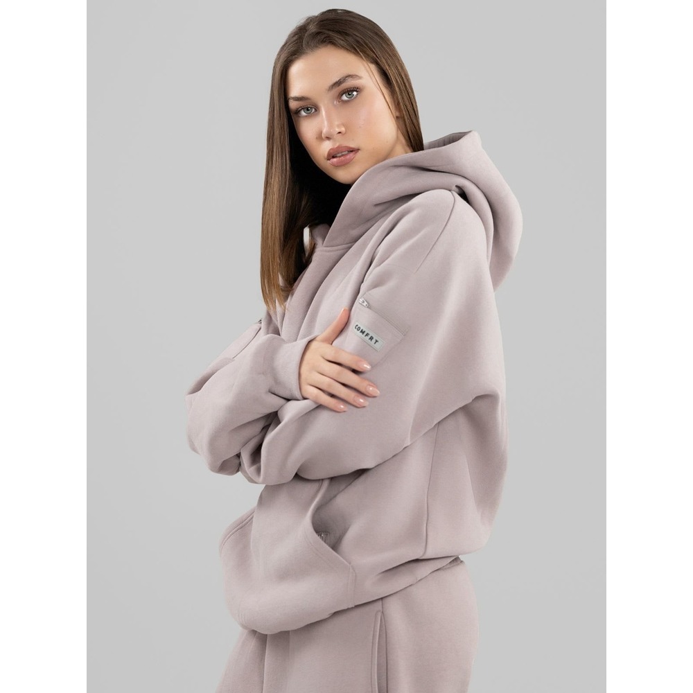 Oversized Hooded Sweatshirt - Dusty Mauve